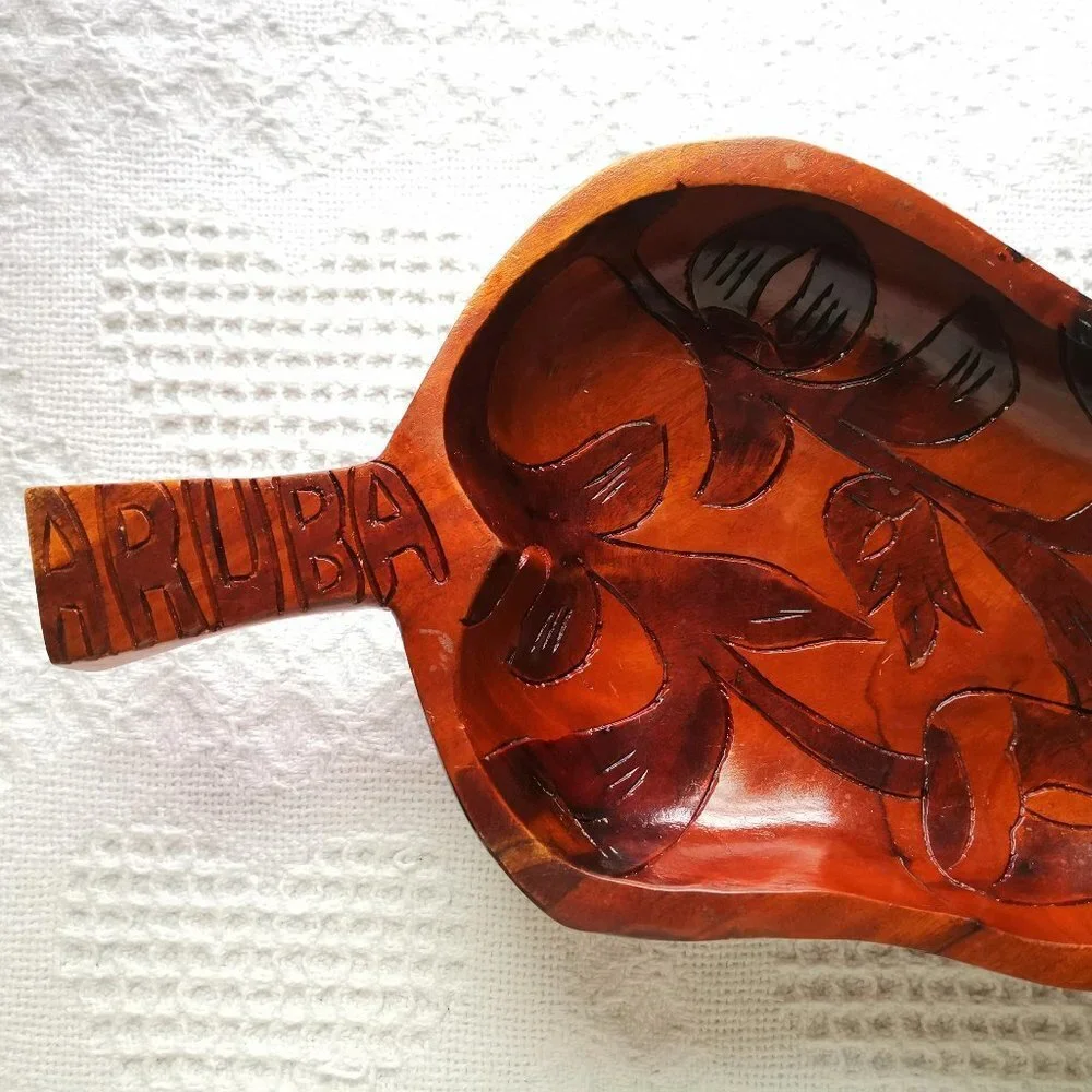 Aruba Carved Art Solid Wood‎ Platter 13